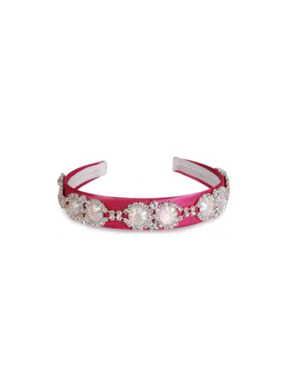 Cerchietto fucsia con pietre rosa swarovski Mariella Gennarino