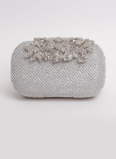 Clutch gioiello argento con fiori di Mariella Gennarino