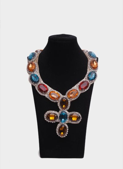 Collana in stile normanno con pietre multicolor Mariella Gennarino